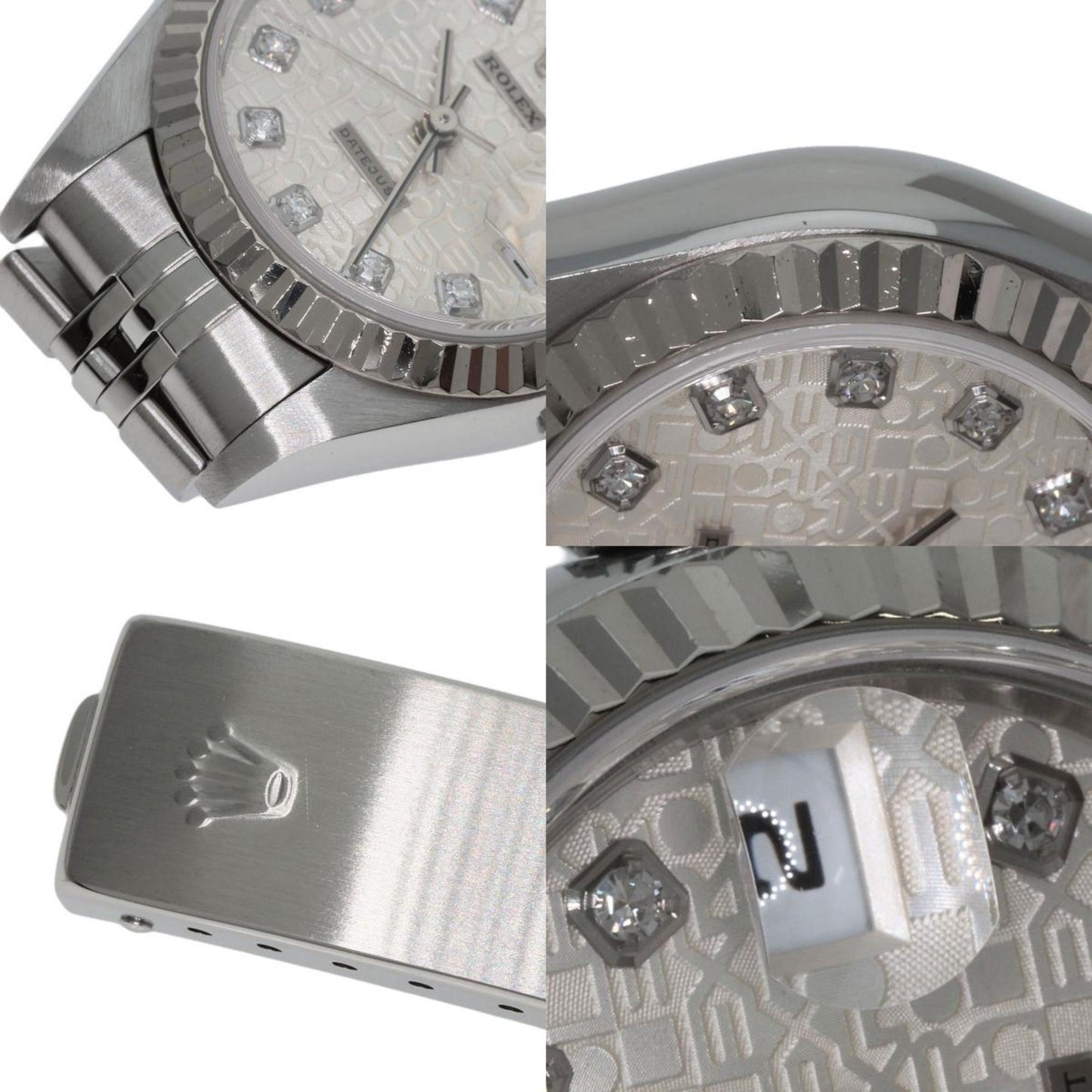 Rolex 79174G Datejust 10P Diamond Watch Stainless Steel SS K18WG Ladies ROLEX