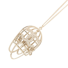 Chanel necklace, birdcage design, Coco Mark rhinestone, B20 B. CHANEL — Like New