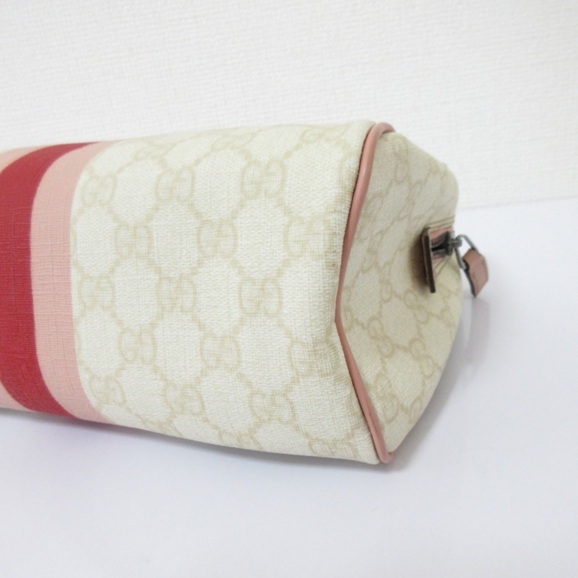 GUCCI Sherry Line GG Pattern Clutch Bag/Second Bag 189818 White/Pink Women's — Like New