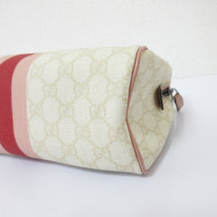 GUCCI Sherry Line GG Pattern Clutch Bag/Second Bag 189818 White/Pink Women's — Like New