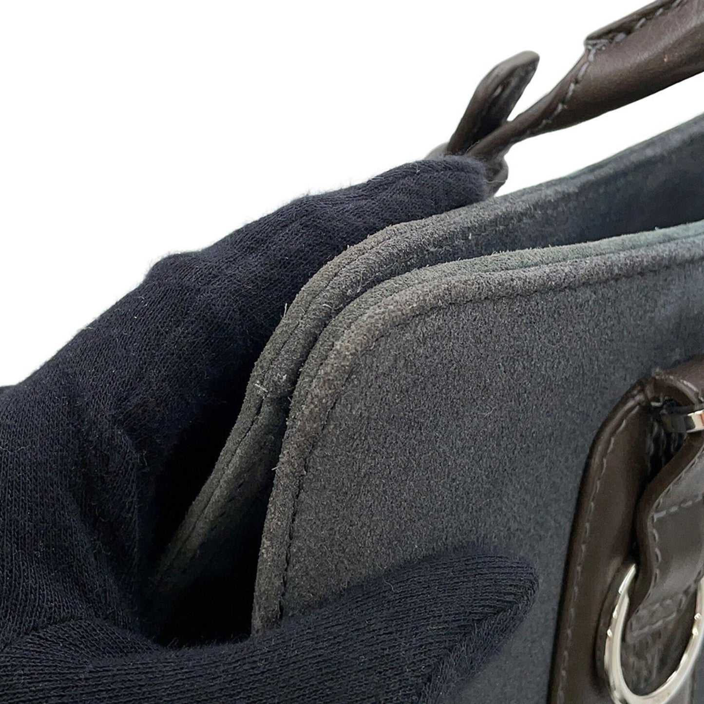 LOEWE Anagram Camoccio Suede Leather Handbag