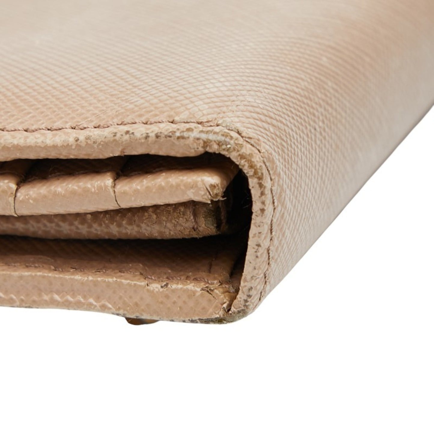 Prada Logo Long Wallet 1M1132 Beige Saffiano Leather Women's PRADA