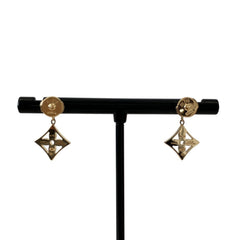 LOUIS VUITTON Louis Vuitton Monogram Idylle Blossom 750 Diamond Earrings Yellow Gold Women's — Like New