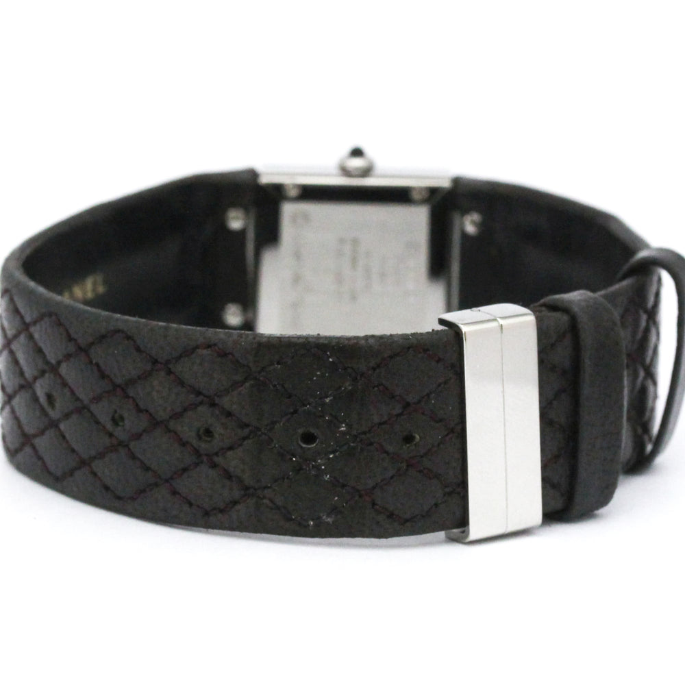 CHANEL Matelasse Steel Leather Quartz Ladies Watch H0116 Polished — Very Good