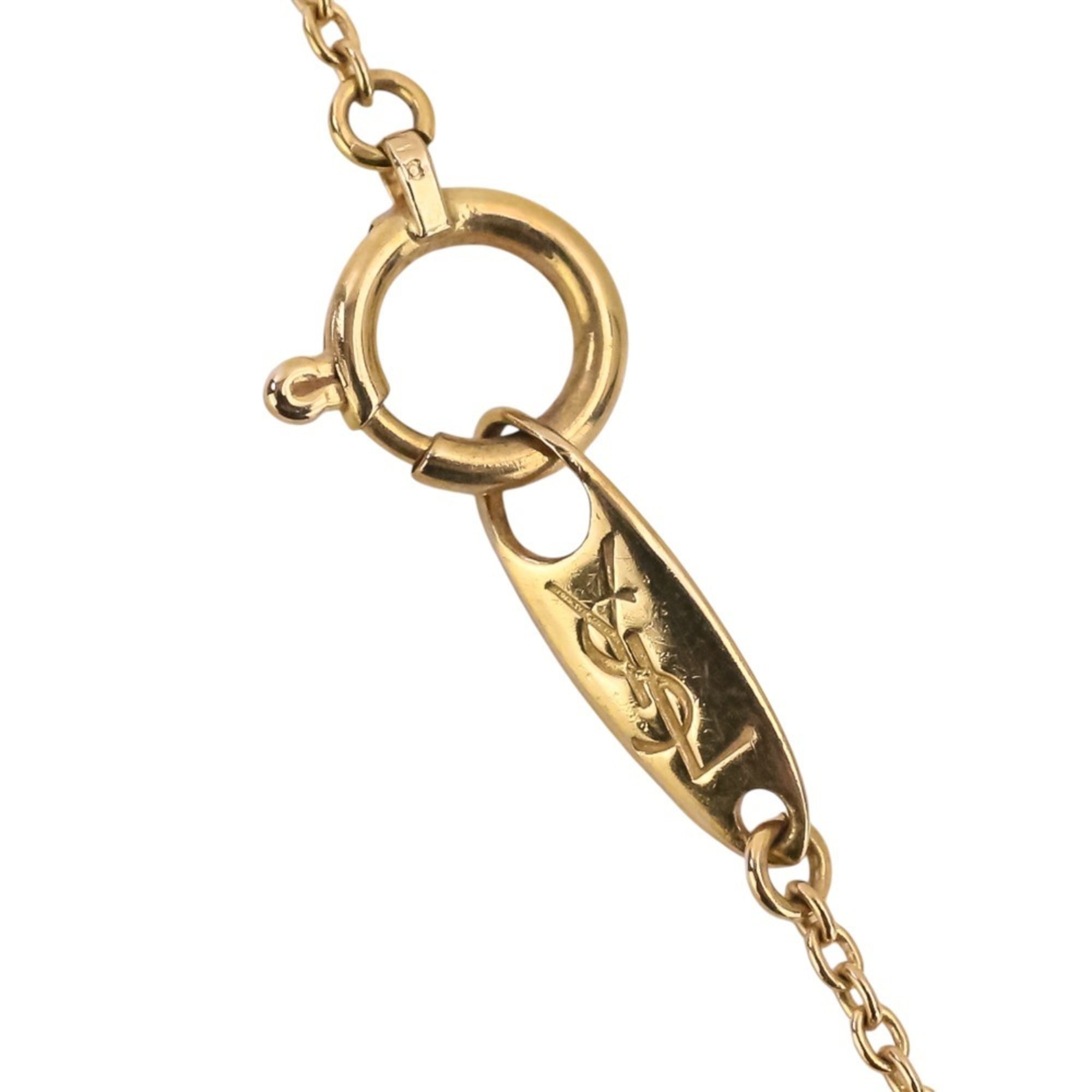 Yves Saint Laurent (YSL) 18K Gold Pendant Chain Necklace for Women — Like New