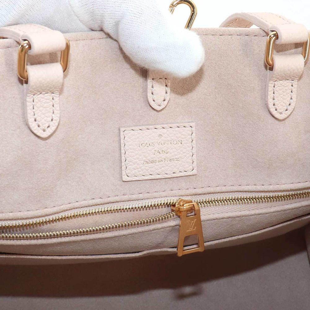 Louis Vuitton Onthego MM Monogram Empreinte 2-way Tote Shoulder Handbag Rose Beige M46128 RFID — Like New