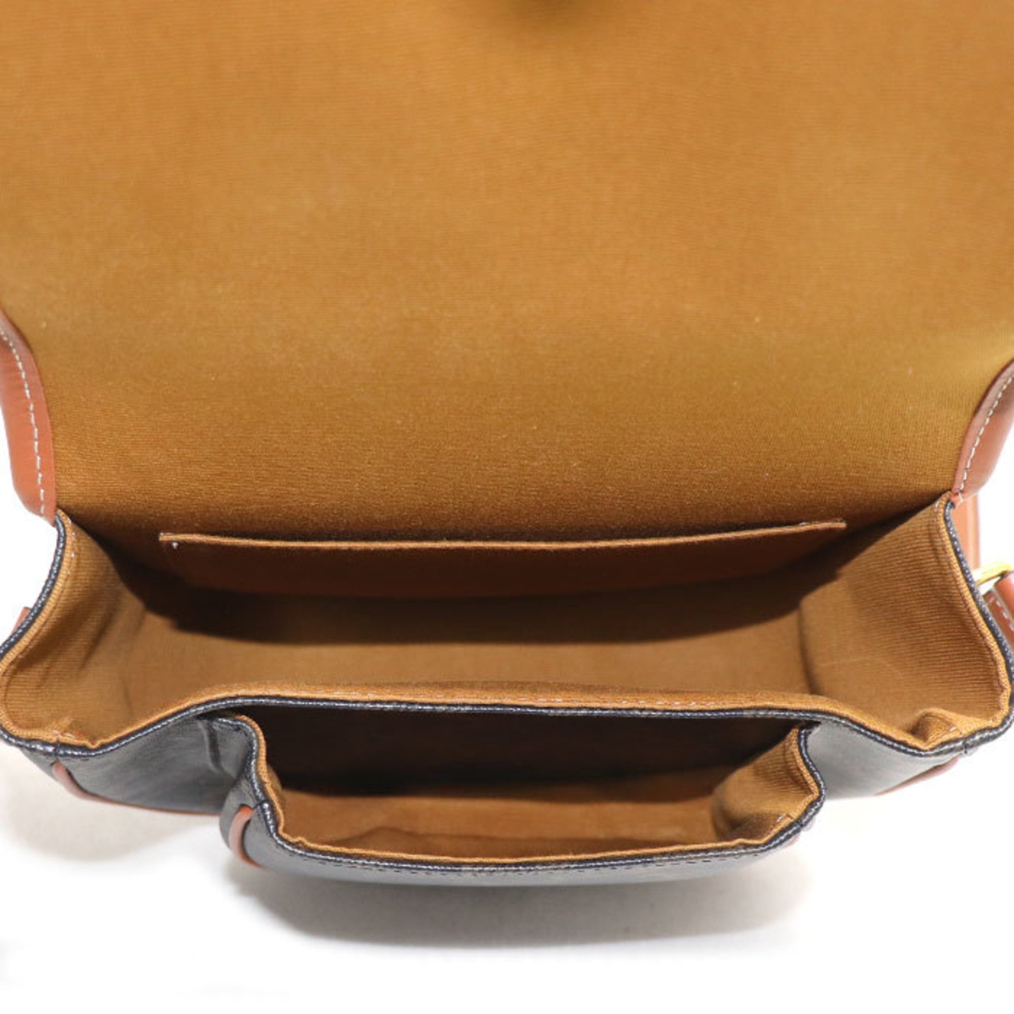 CELINE Triomphe Folco Medium Shoulder Bag, Brown and Tan, 191502BZJ.04LU, Women's