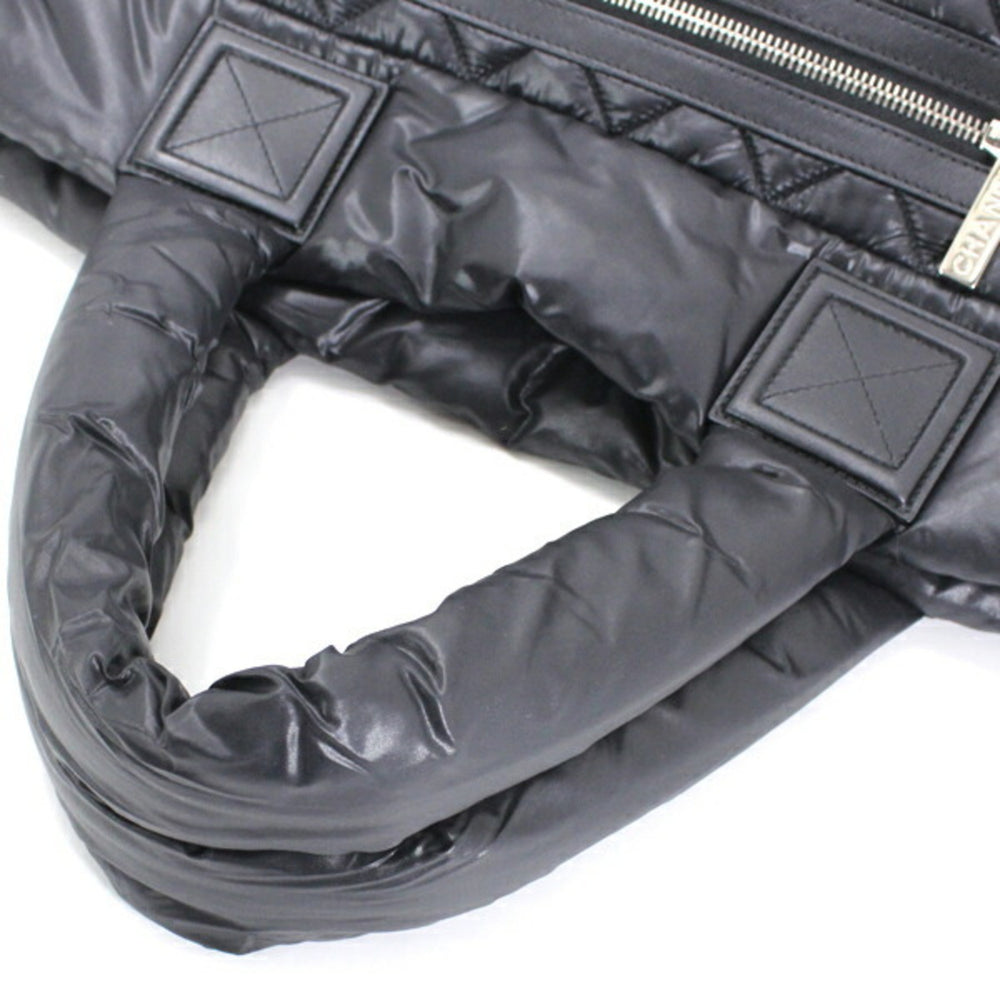 Chanel Coco Cocoon PM Small Tote Bag, Black Nylon with Mark, Women's, KM3144 — Like New