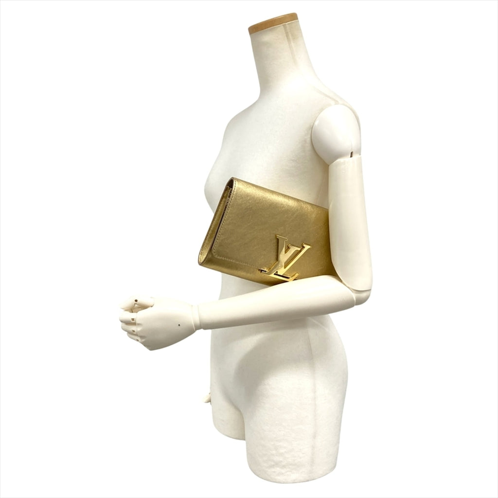 Louis Vuitton Pochette Louise EW Clutch Bag M94334 Gold with Hardware TR1123 Women's