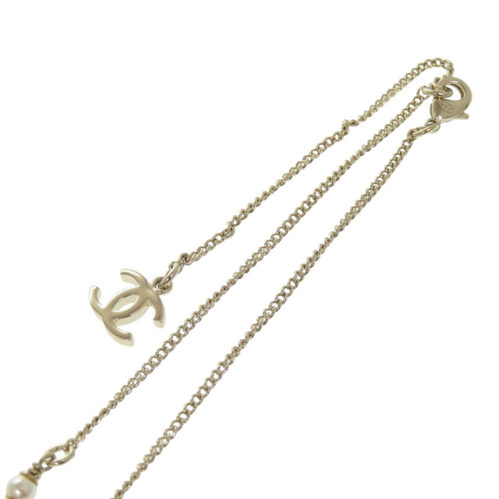 Like new Chanel deer motif GP rhinestone gold necklace 1815CHANEL — Like New