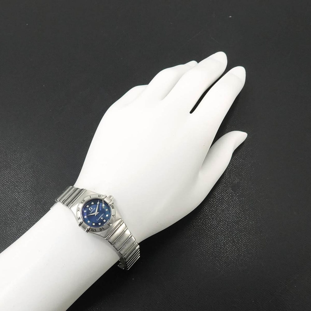 Omega Constellation Mini Cindy Crawford Limited Edition (1997 pieces) 1563 85 Ladies' Watch 12P Diamond Navy Quartz — Very Good