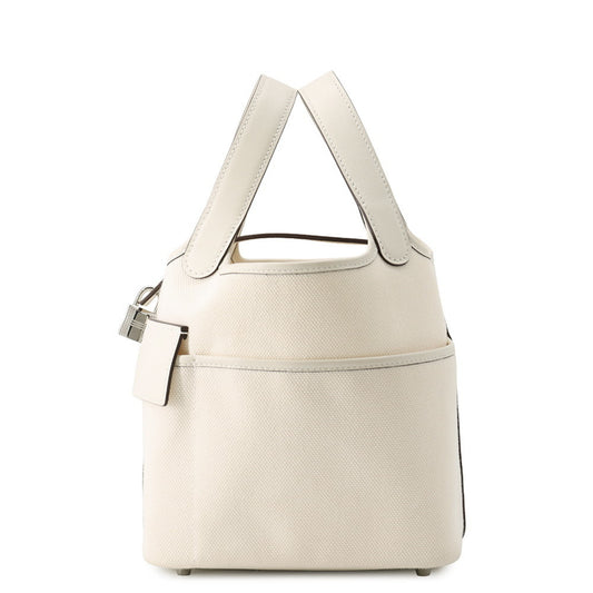 Hermes Hermès Picotin Lock PM Cargo Nata Swift Toile Goélan U Stamp Tote Bag