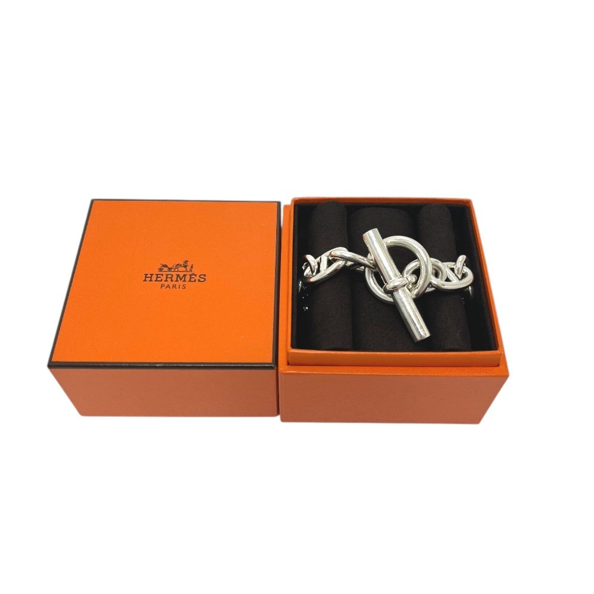 HERMES H101995B Chaine d'Ancre TGM 12-link bracelet SV925 men's silver — New