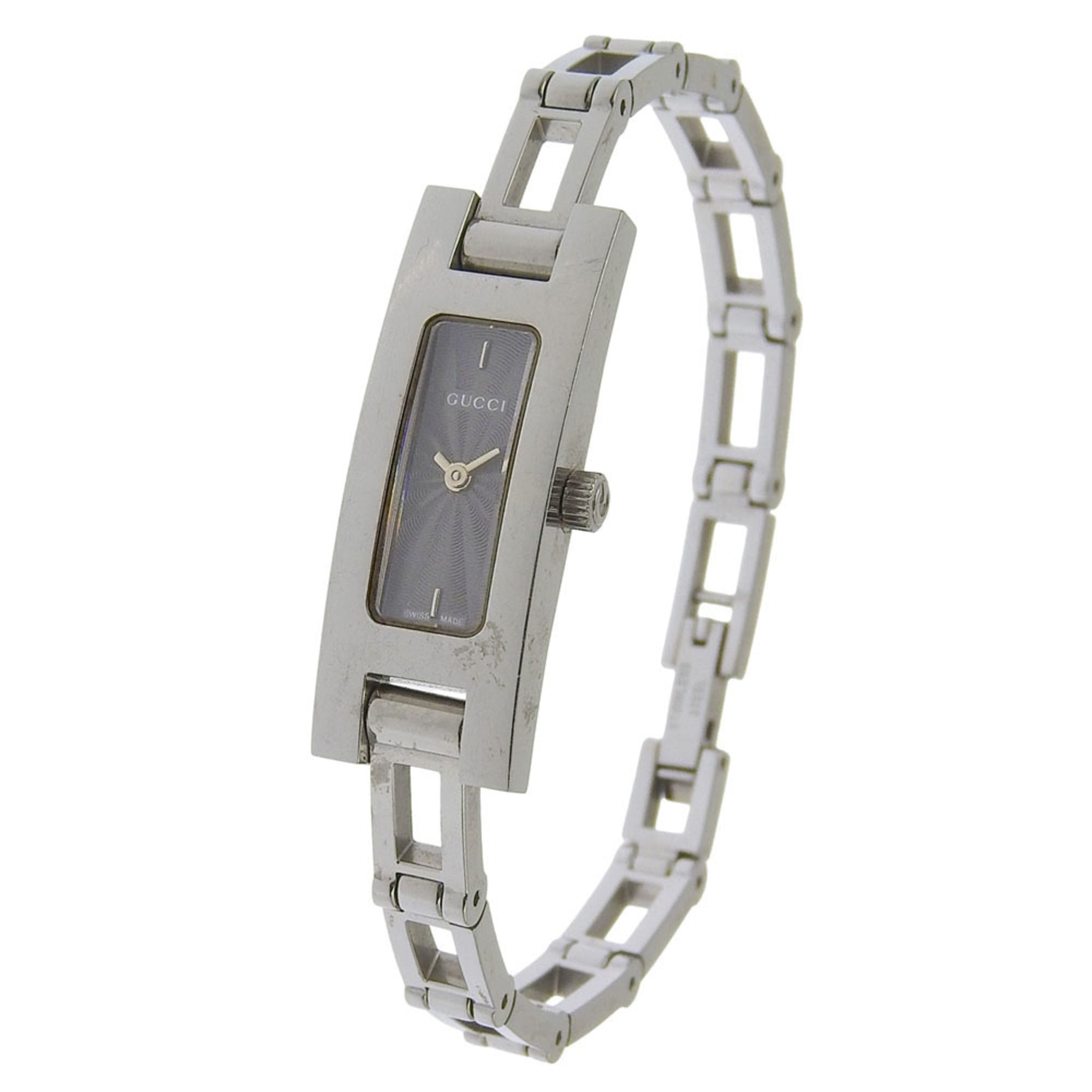 Gucci 3900L Stainless Steel Quartz Analog Watch with Black Dial for Women — Good