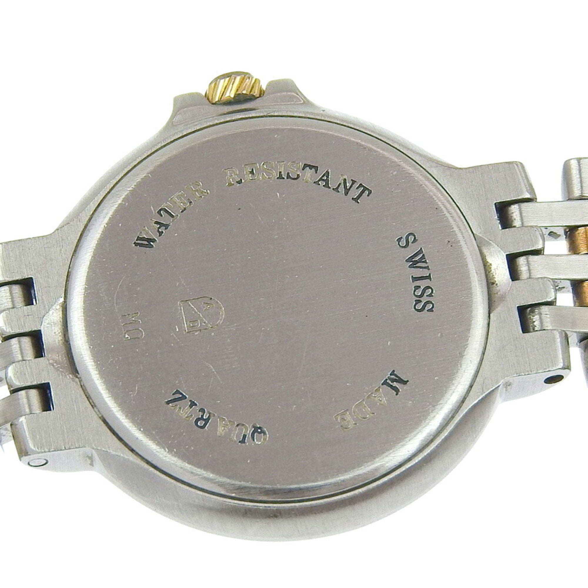 Dunhill Elite Date White Dial 18K Yellow Gold Stainless Steel 40.7g Quartz Battery Approx. 27mm Women's Watch — Good
