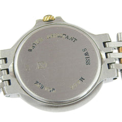 Dunhill Elite Date White Dial 18K Yellow Gold Stainless Steel 40.7g Quartz Battery Approx. 27mm Women's Watch — Good