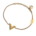 Louis Vuitton Essential V Bracelet, Women's, Gold, M61084, with Logo