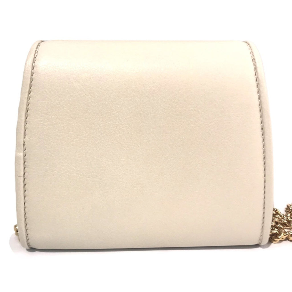 Gucci Blondie Chain Wallet Shoulder Medium White Gold Bag 725219 GUCCI