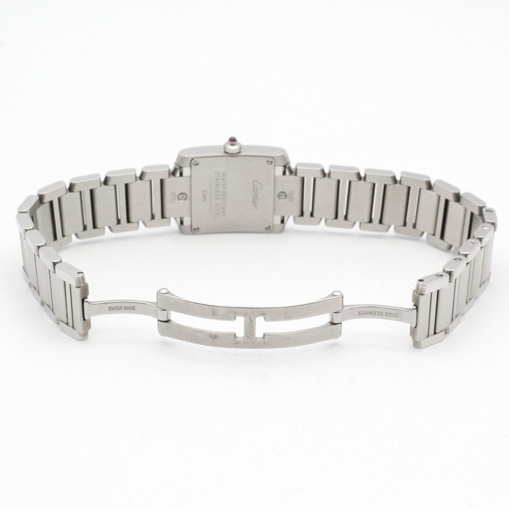 Cartier Tank Française SM Watch, Stainless Steel, Ladies, Pink/Pink Shell, W51028Q3 — Very Good