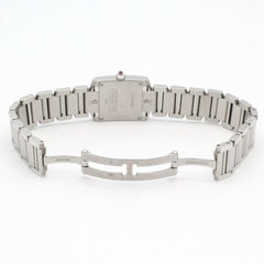 Cartier Tank Française SM Watch, Stainless Steel, Ladies, Pink/Pink Shell, W51028Q3 — Very Good