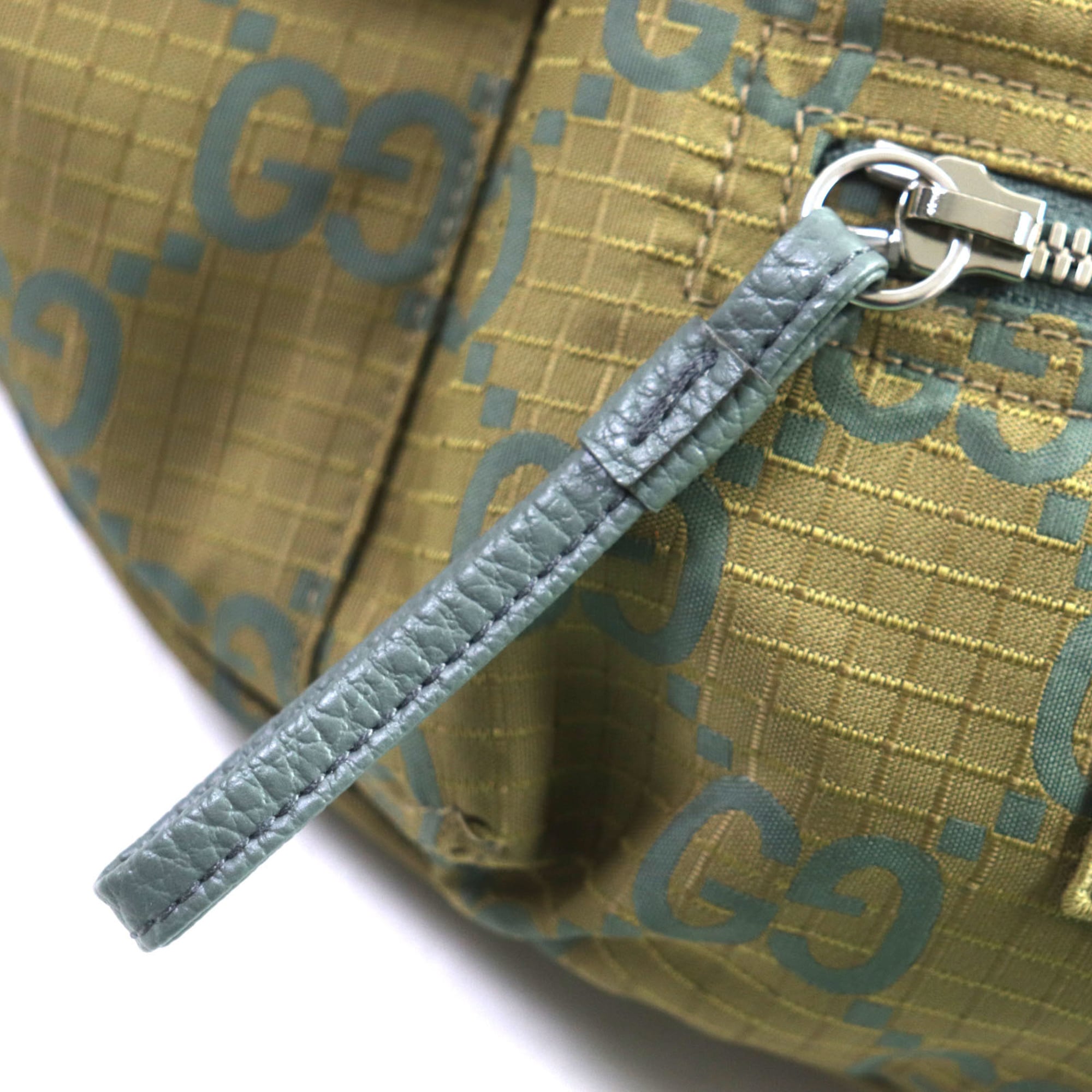 GUCCI 792287 GG Ripstop Belt Bag, Body Leather Waist Khaki, Includes Dust Made in Italy, Men's — Like New