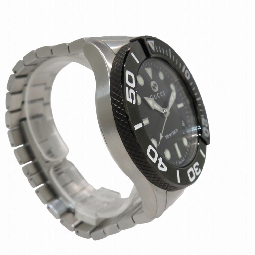 Gucci Timeless Diver Watch, Total Weight 166.5g, Stainless Steel, Quartz, Black Dial, YA126279 — Good