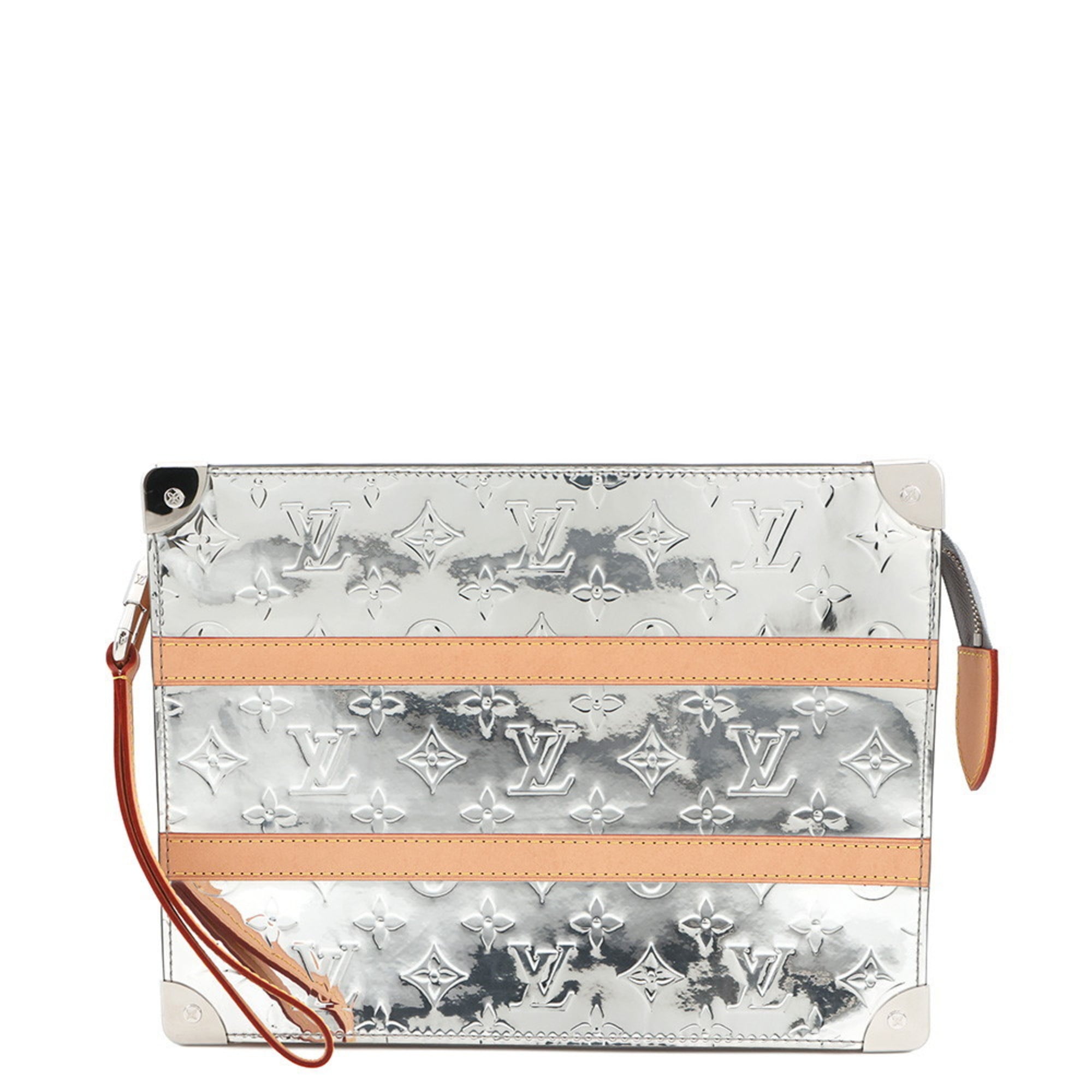 Louis Vuitton Monogram Mirror Trunk Pochette Clutch Bag M80807 LOUIS VUITTON Bags 2021 Show