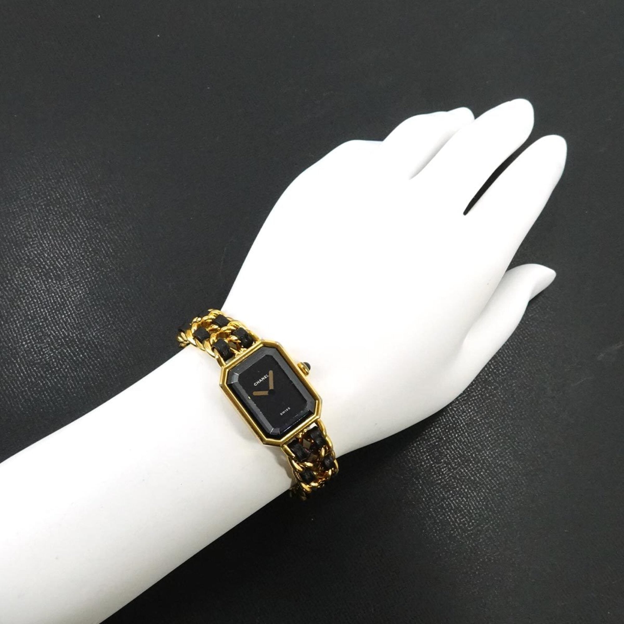Chanel Premiere Large Size H0001 Women's Watch Black Gold Quartz — Very Good