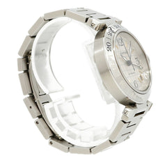 Cartier Pasha C Meridian GMT W31029M7 Silver Dial Watch (Boys' Size) — Good