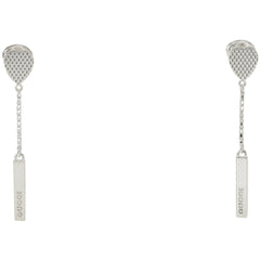 Gucci Heart/Bar Earrings, Sterling Silver 925, Approx. 4.0g, Women's — Like New