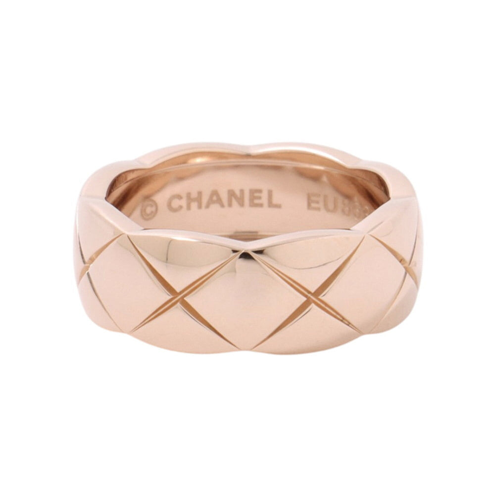Chanel Coco Crush Medium Ring, 18K Pink Gold, Ring Size 47, J10817. (CHANEL ring) — Like New