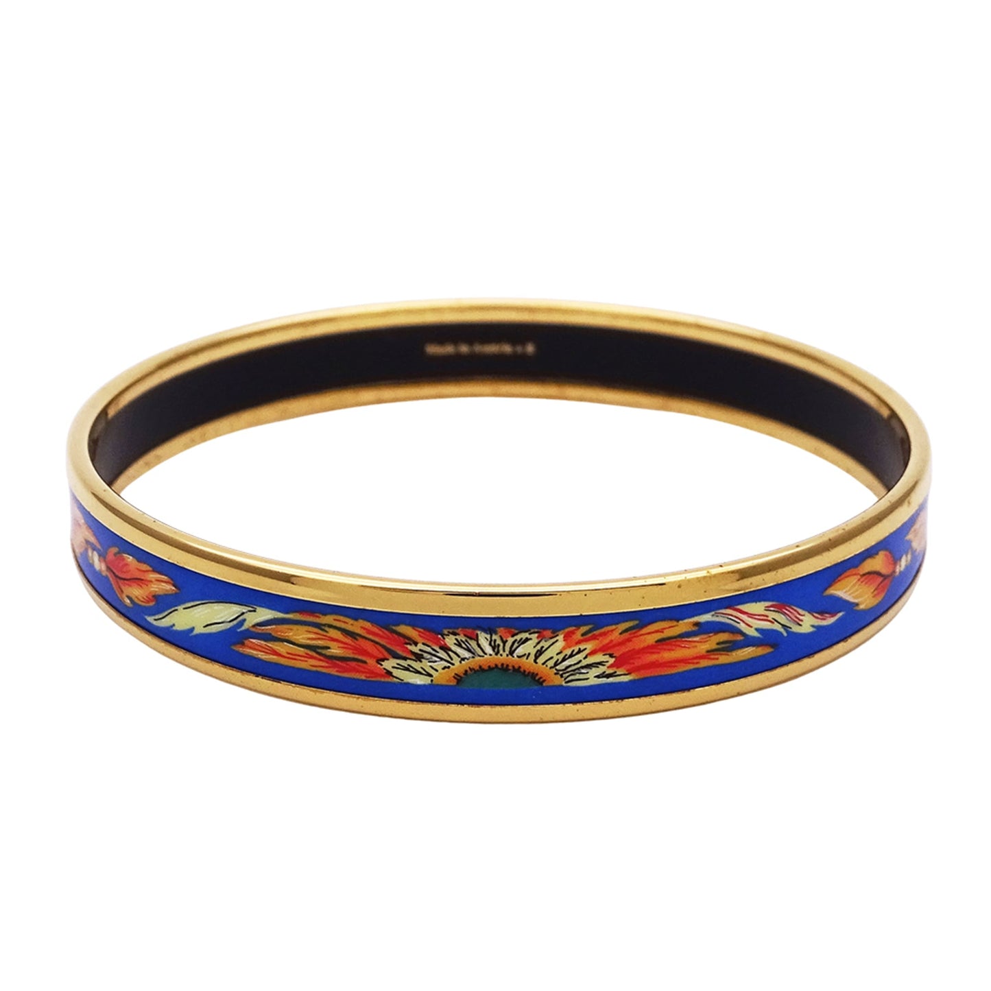 Hermes bangle for men and women, brand enamel PM blue gold, with box