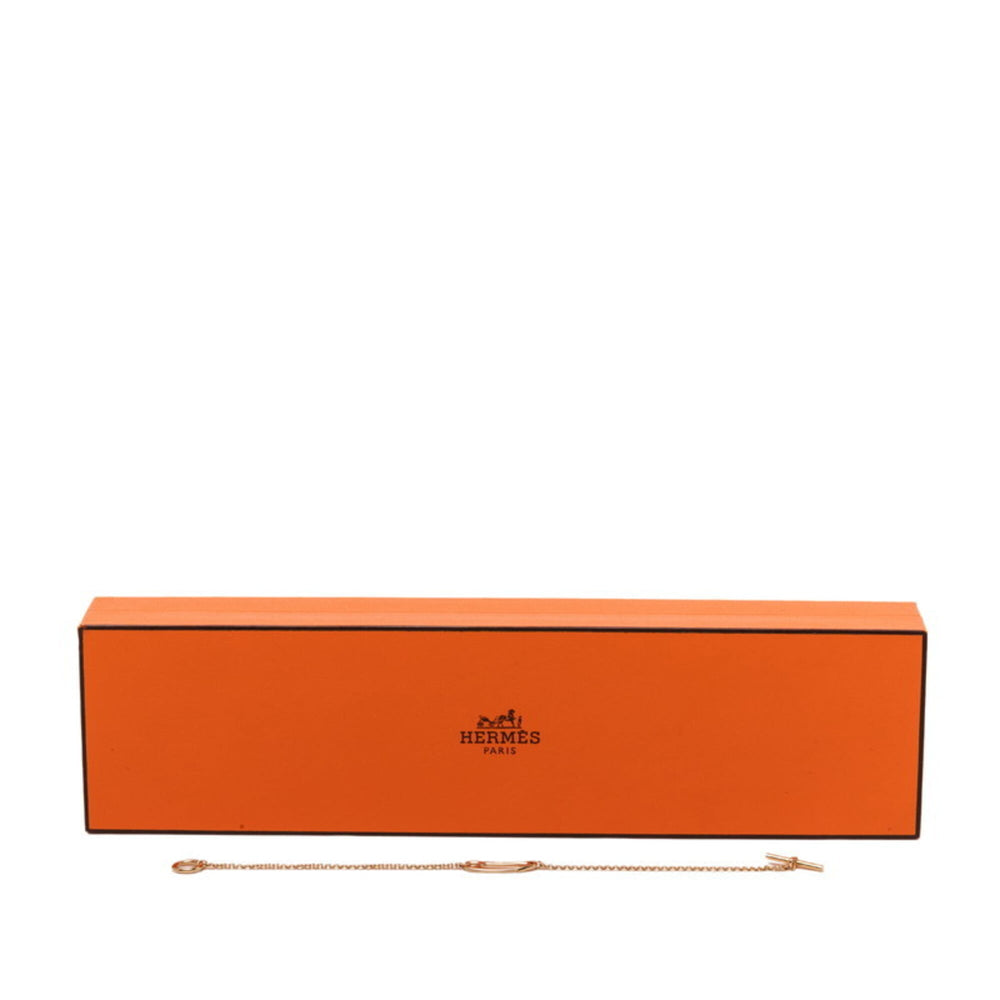 Hermes Chaine d'Ancre Mini Punk ST Bracelet 18KPG Pink Gold 750 Women's HERMES — Like New