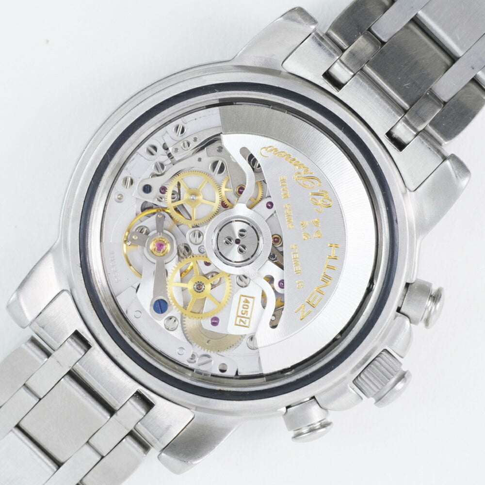 Zenith Rainbow Black 01/02.0470.405 Stainless Steel Automatic Chronograph Men's Dial Watch — Good