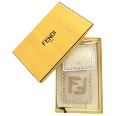 Like new Fendi phone holder bag charm mouton/leather white pouch 1148FENDI — Like New