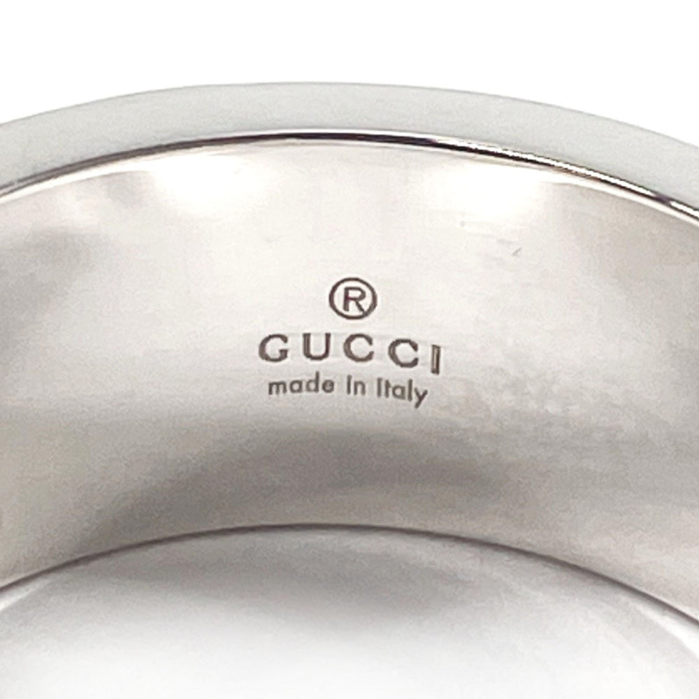 GUCCI Branded Cutout G Ring, Sterling Silver 925, 13.5cm, Unisex — Like New