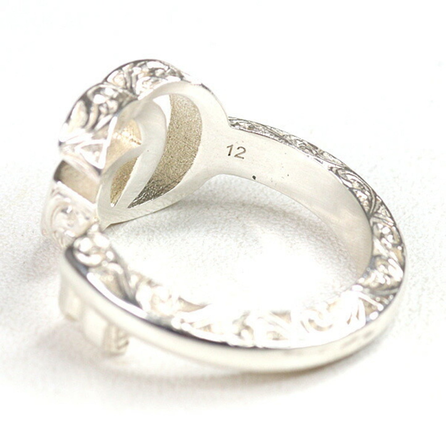 Gucci Double G Key Motif Ring in Sterling Silver (Ag925), Size 12 (Actual 11)