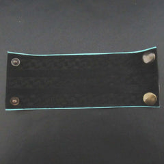 01A CHANEL Harako Leather Wide Bangle Bracelet, Black x Blue, Women's — Like New