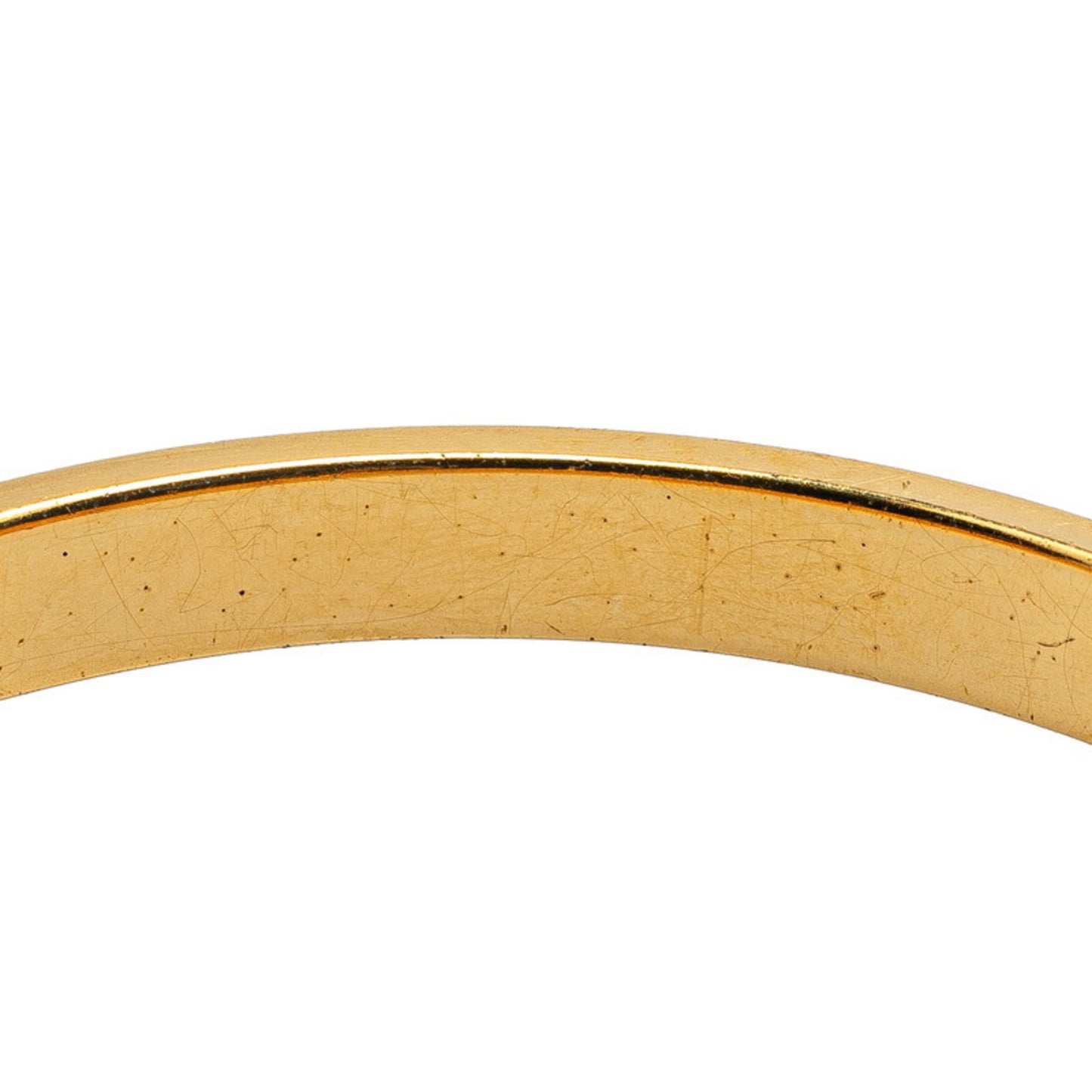 Hermes Belt Motif Bangle Gold Red Plated Women's HERMES