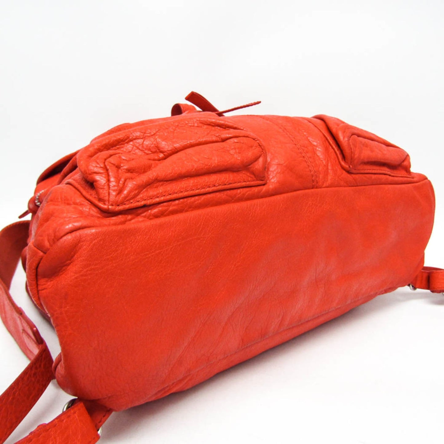 Balenciaga 326404 Women,Men Leather Backpack Red Color