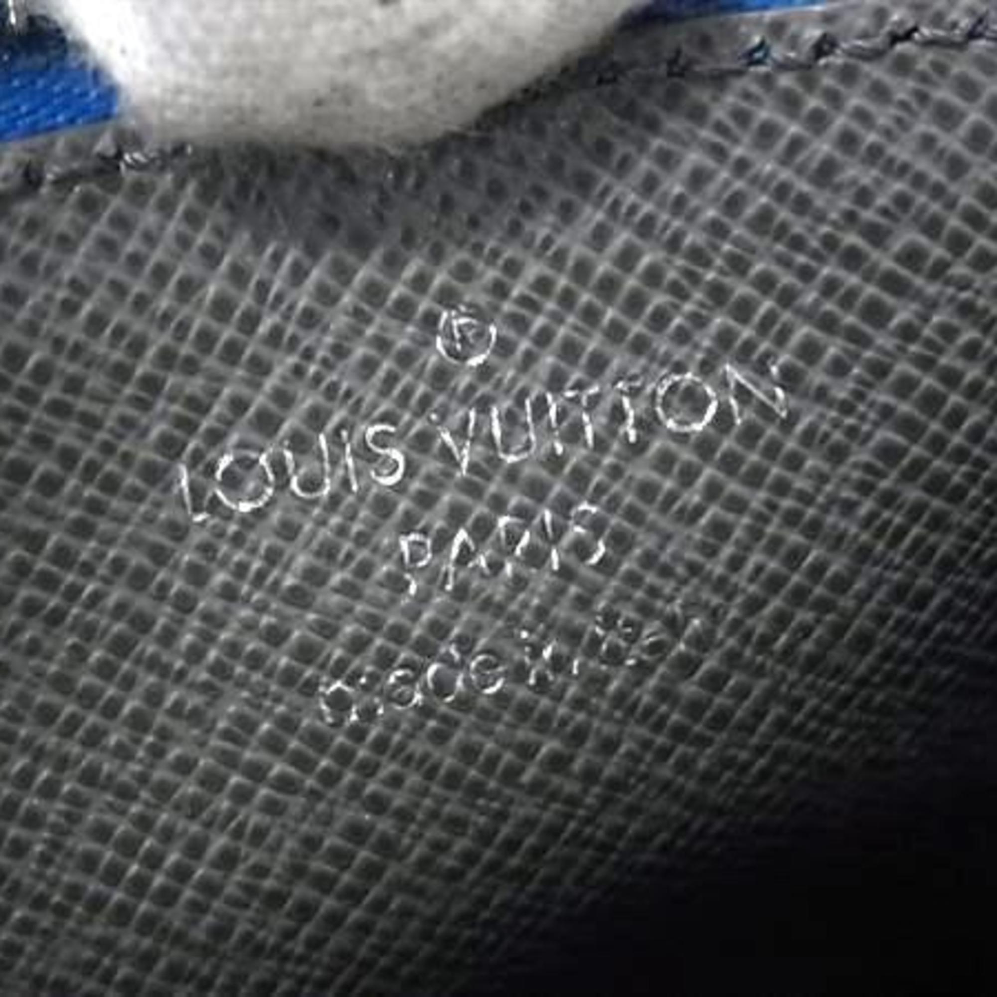 LOUIS VUITTON Louis Vuitton Wallet/Coin Case, Coin, Business Card Case M80987 Iceberg (Blue) Taiga Men's