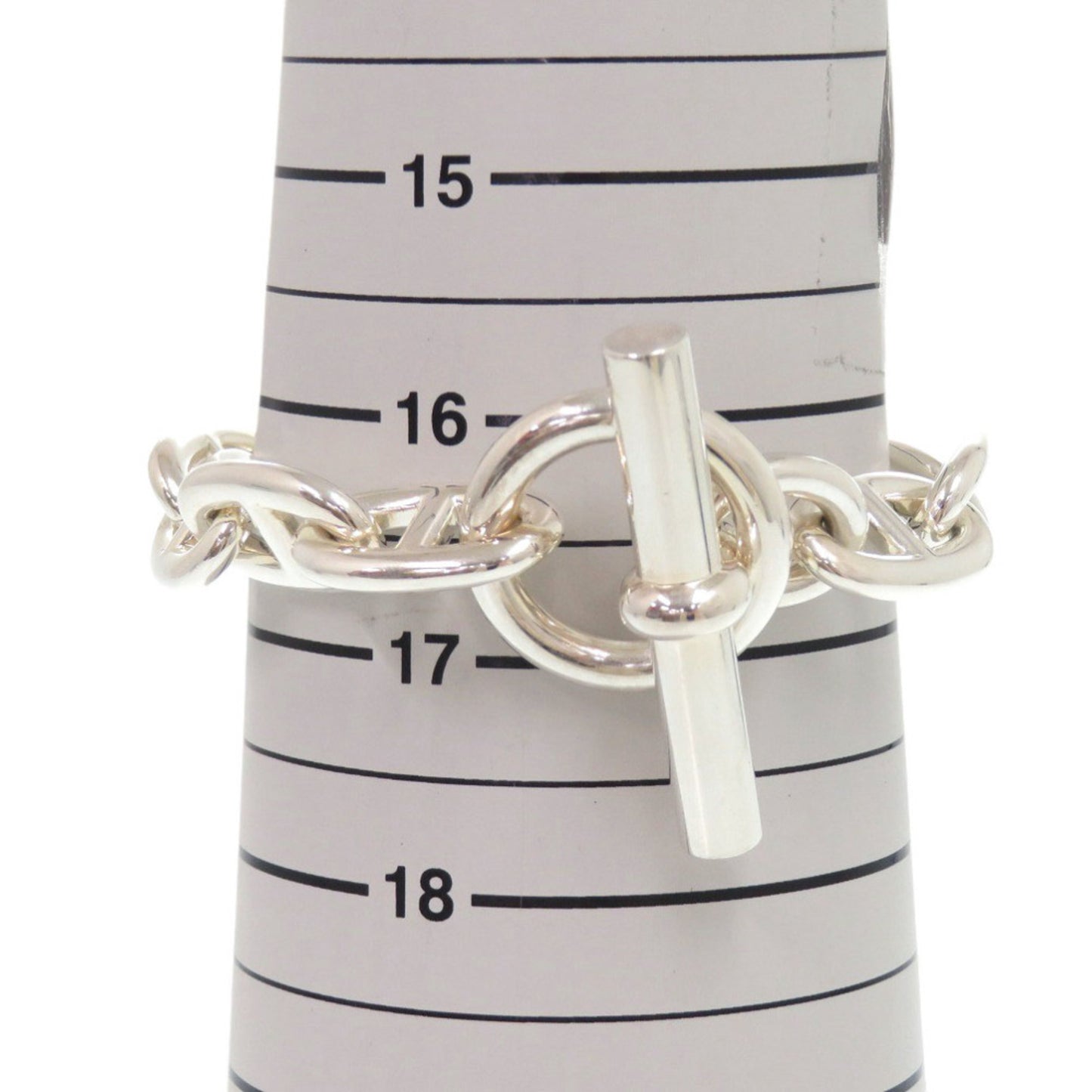 Hermes Chaine d'Ancre TGM 11-link Sterling Silver Bracelet 1502 HERMES