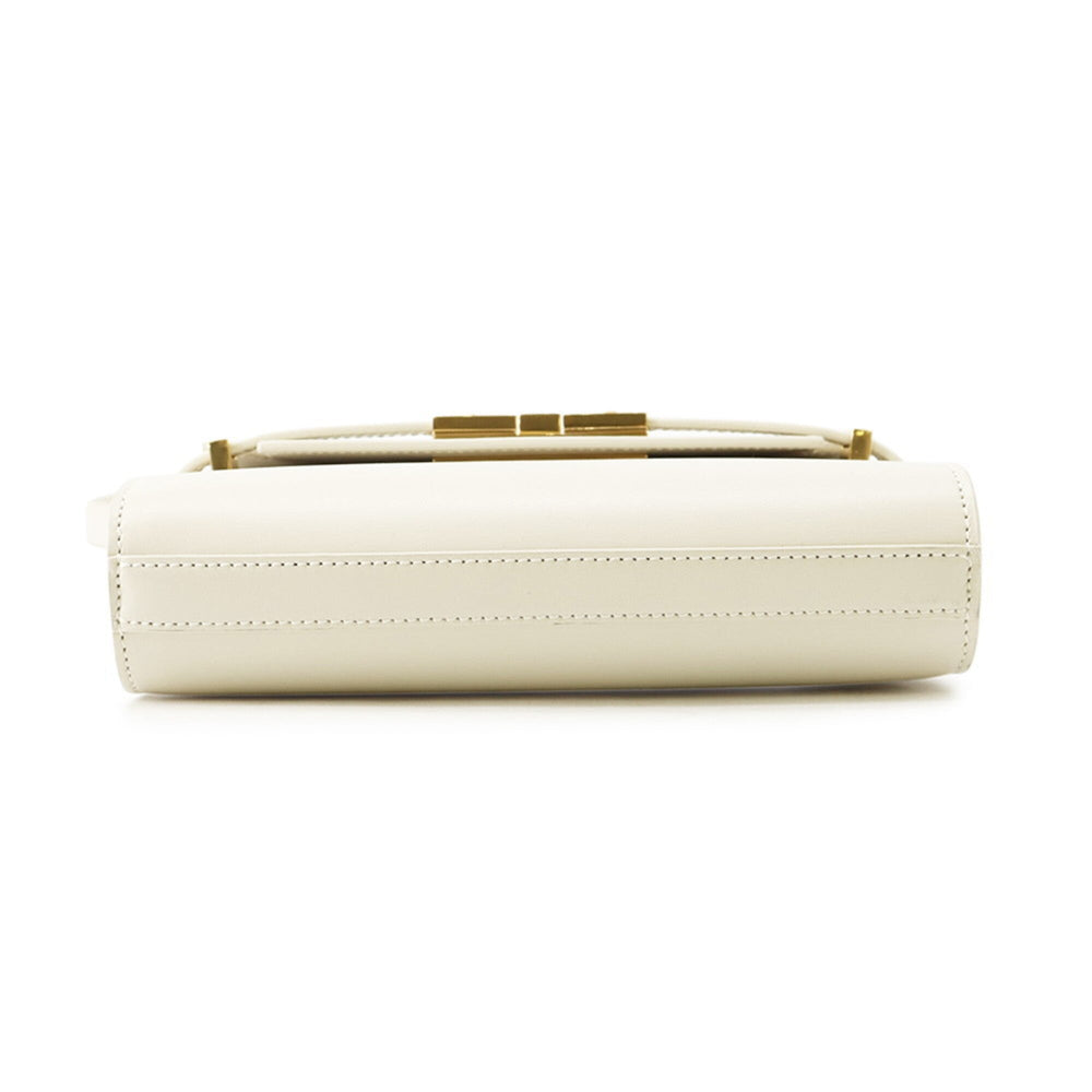 Saint Laurent Paris Manhattan Mini Leather Shoulder Bag 727766 SAINT LAURENT PARIS White Handbag — Like New