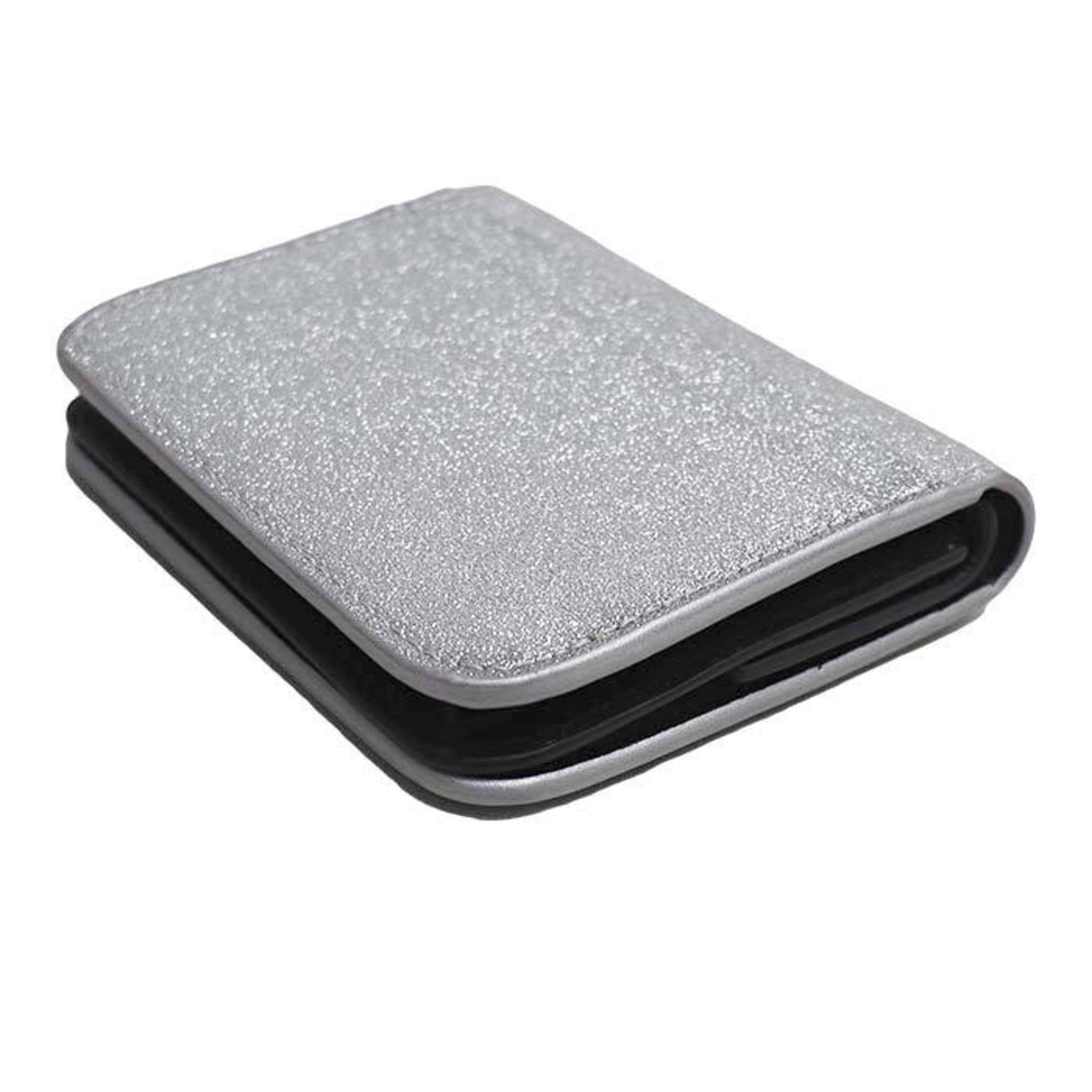 BALENCIAGA Everyday Compact Wallet, Bifold Silver/Black, 594216, Unisex