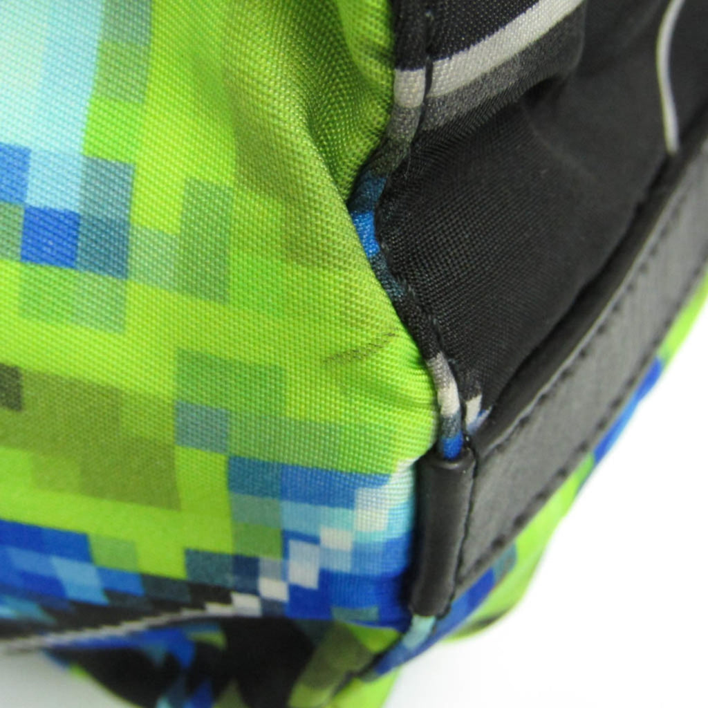 Prada Tessuto 2VG019 Men,Women Nylon,Leather Shoulder Bag,Tote Bag Black,Light Green