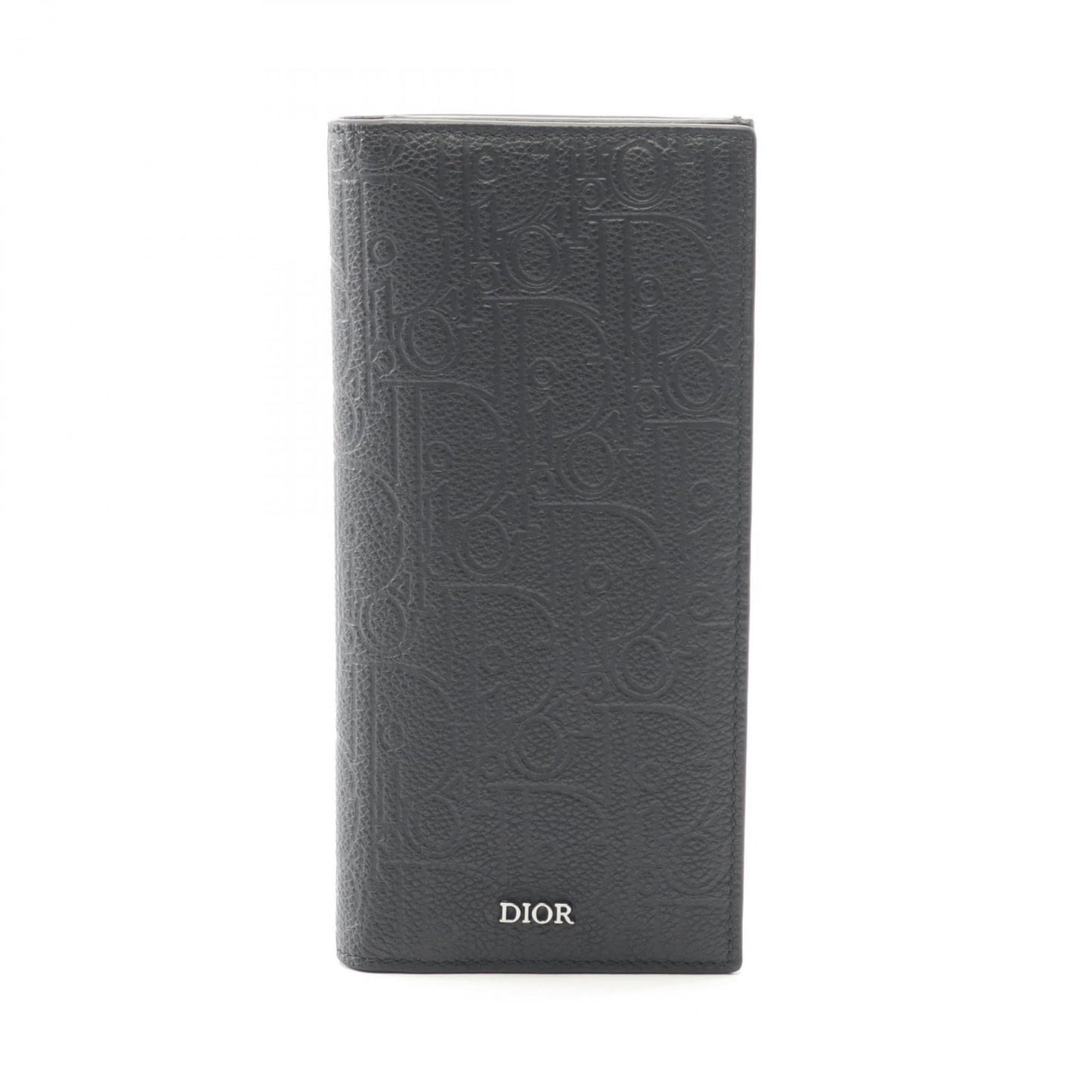 Christian Dior Dior Vertical Wallet, Bi-fold Long Leather, Men's, Black, 2ESBC002FLG
