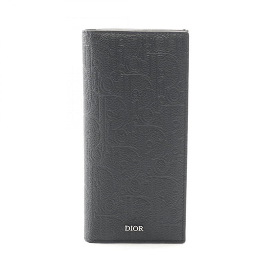 Christian Dior Dior Vertical Wallet, Bi-fold Long Leather, Men's, Black, 2ESBC002FLG