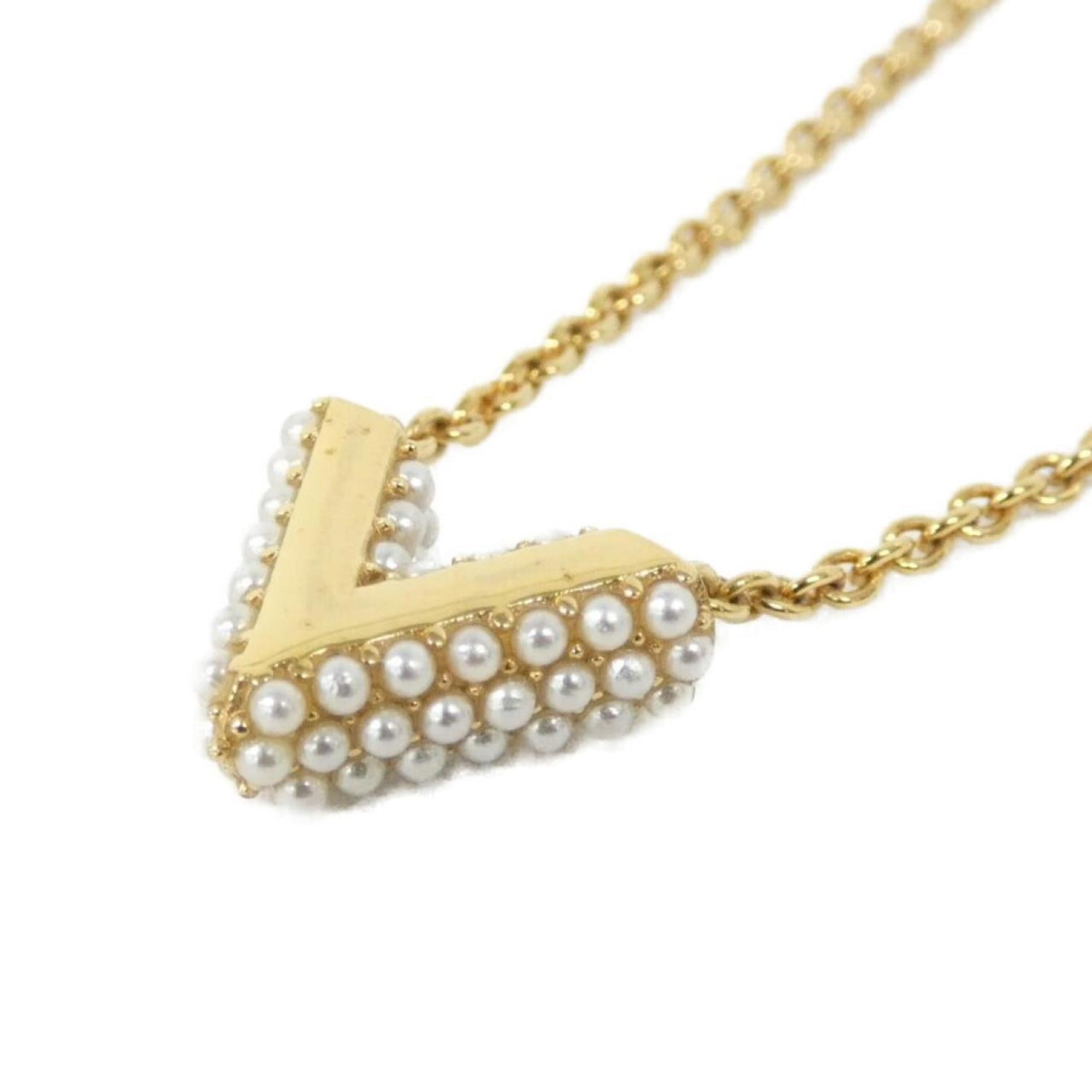 Louis Vuitton Collier Essential V Pearl M68358 Necklace
