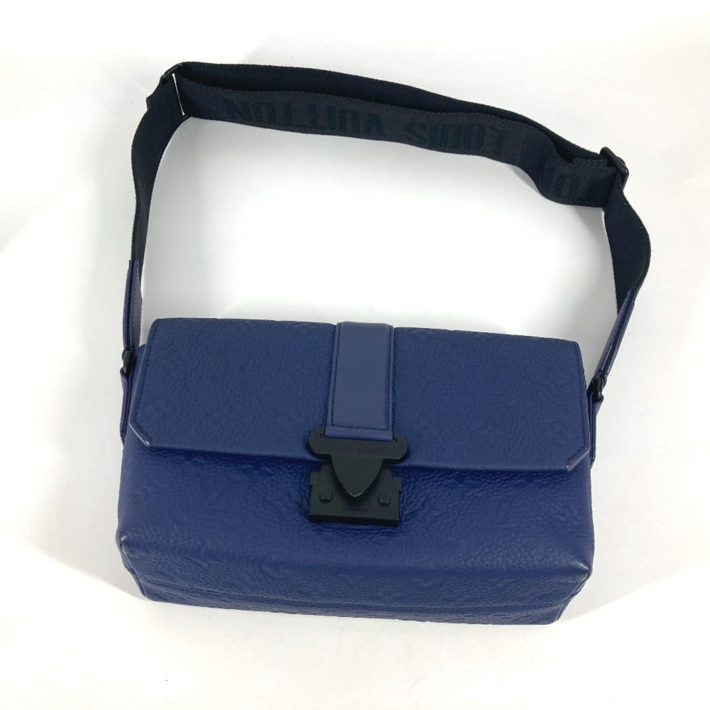 LOUIS VUITTON M11692 Monogram Embossed S Cape Messenger Bag Crossbody Flap Shoulder Taurillon Leather Men's Women's Sapphire Blue — Like New