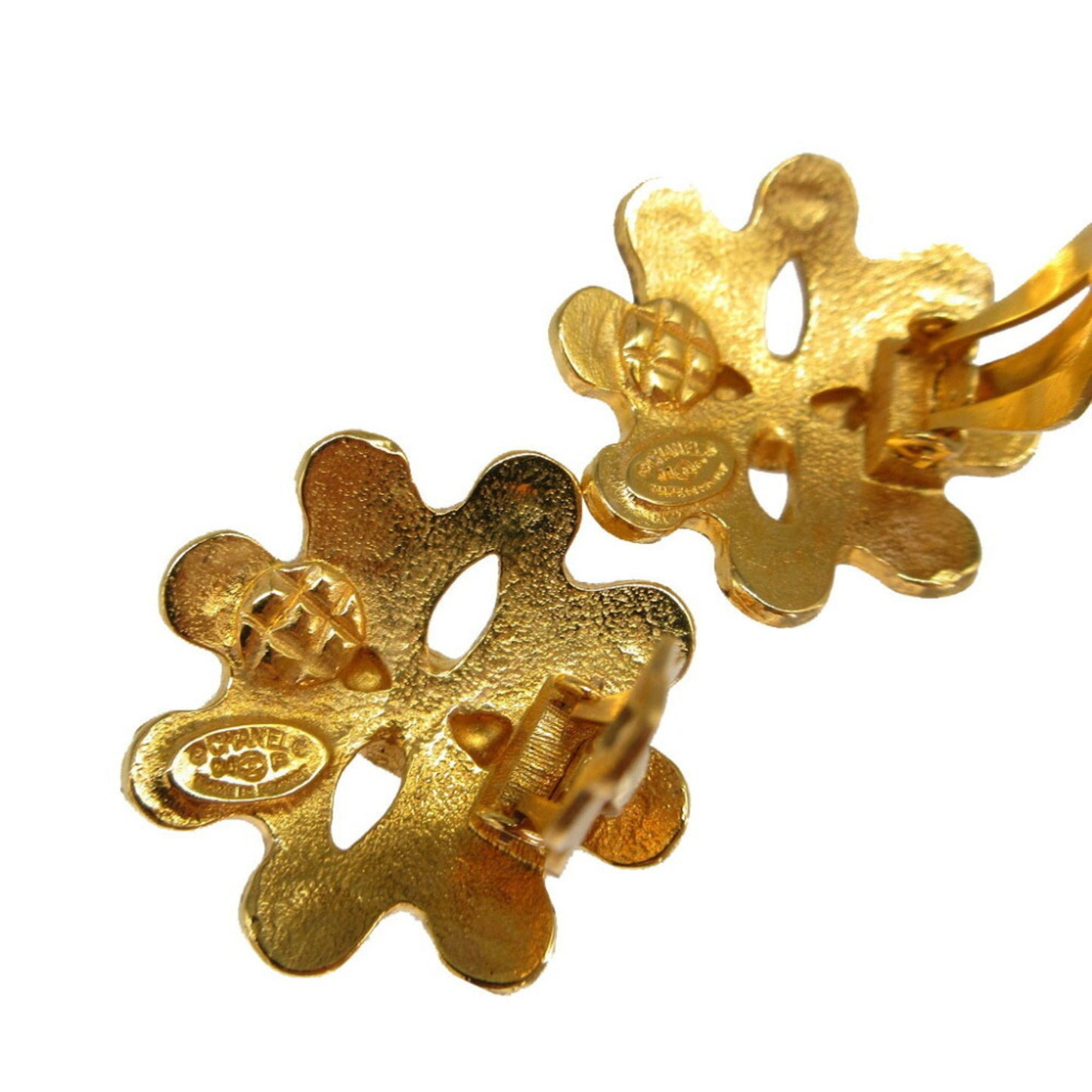 Chanel Coco Mark 94P Metal Gold Earrings 0505CHANEL